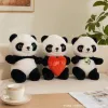 Three cute panda plush fabric handicrafts, children's gifts, throw pillows, throw pillow plush toys details Picture